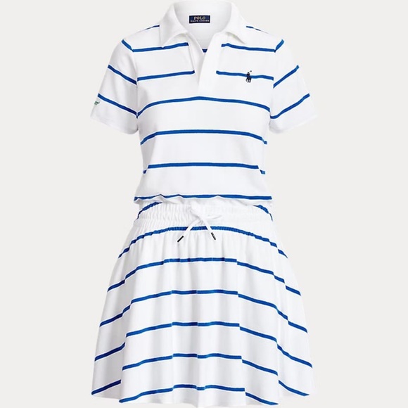 Polo by Ralph Lauren White and Blue Striped Dress - Picture 1 of 4